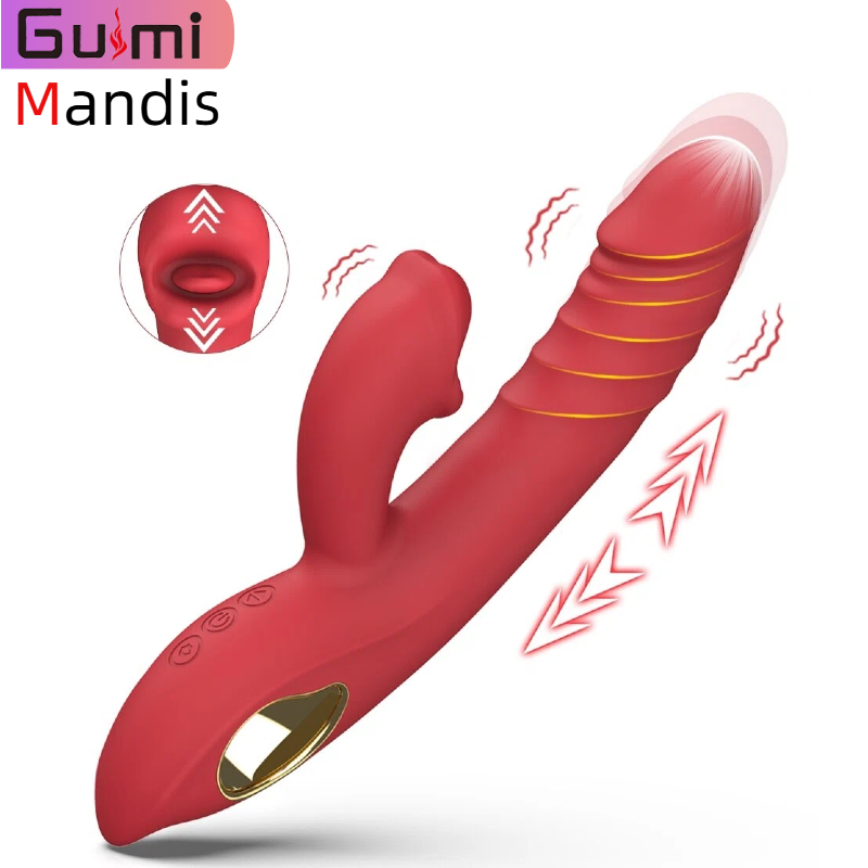 【GM-510】Emma Red Lip telescopic Vibrator Stick